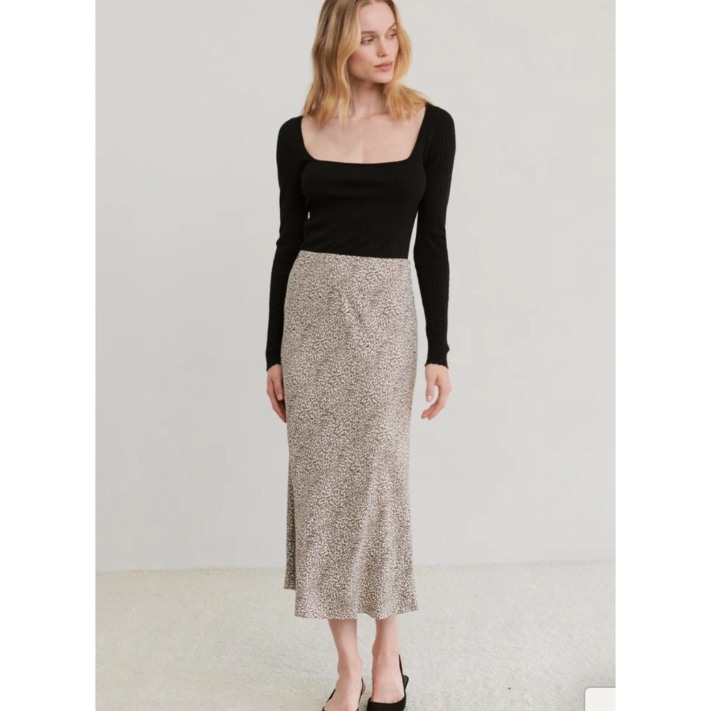 Jenni Kayne Leopard Print Skirt